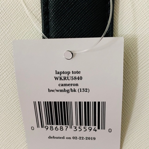 Kate spade LARGE Cameron laptop tote black beige - Picture 6 of 8